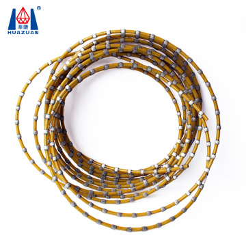 Plastic coating abrasive diamond wire saw for stone cutting profiling